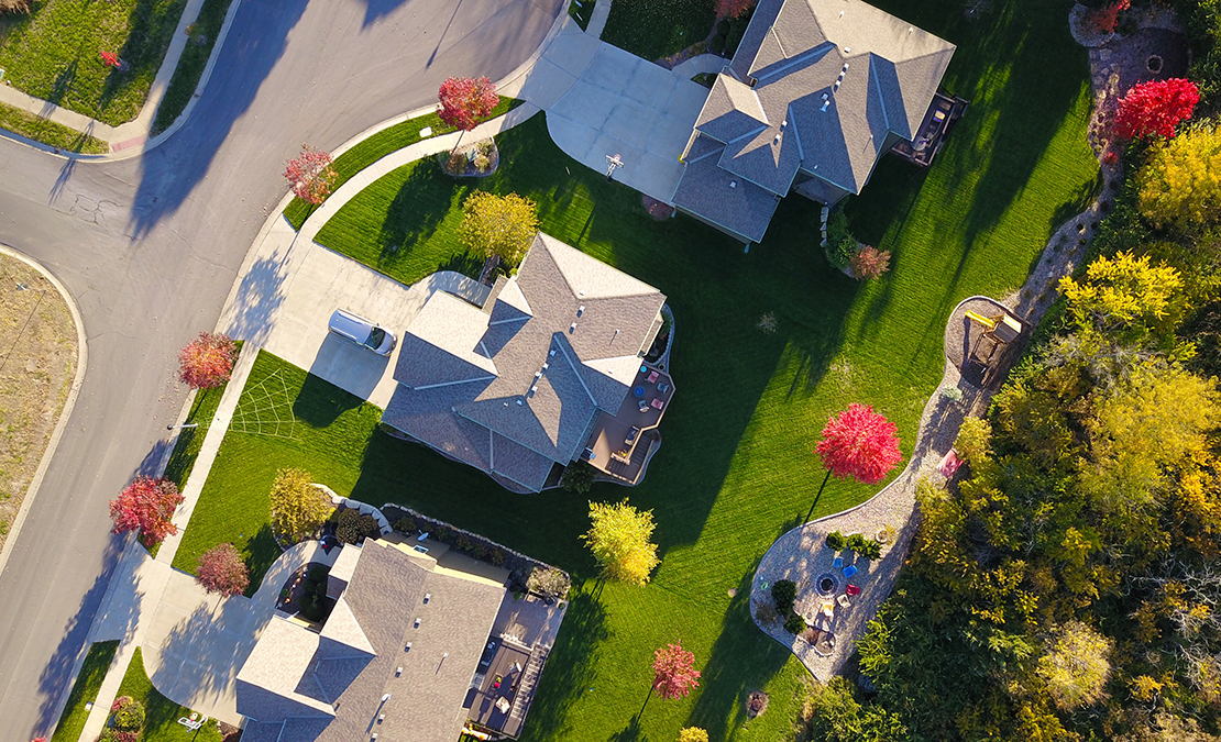 Above view of neighborhood